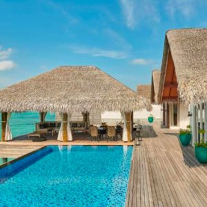 Luxury Maldives Holidays Fairmont Maldives Sirru Fen Fushi Three Bedroom Water Sunset Villa 4