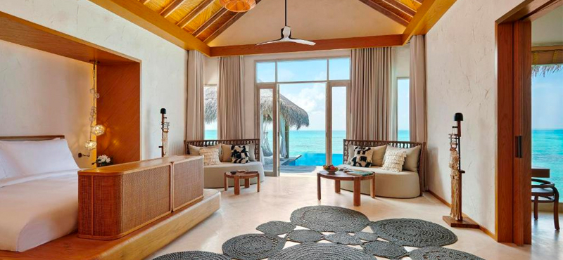 Luxury Maldives Holidays Fairmont Maldives Sirru Fen Fushi Two Bedroom Water Sunset Villa 3