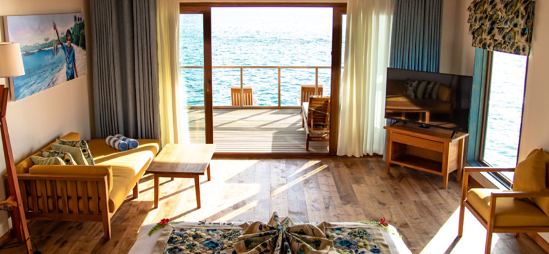 Luxury Maldives Holidays Reethi Faru Resort Two Bedroom Water Villa Suite With Spa Tub 2