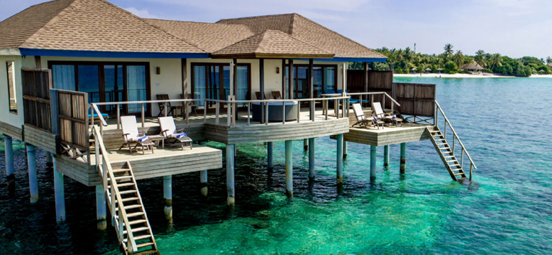 Luxury Maldives Holidays Reethi Faru Resort Two Bedroom Water Villa Suite With Spa Tub 3