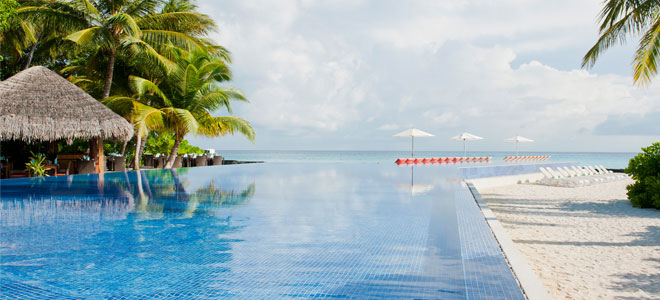 Kuramathi, Maldives, Infinity, pool, beach views