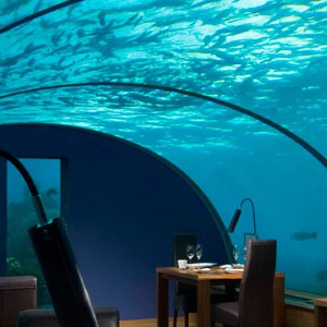 conrad hilton rangali island underwater restaurant