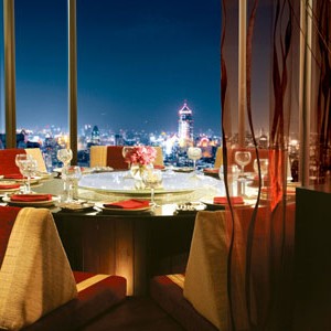 Banyan Tree Bangkok saffron restaurant city view