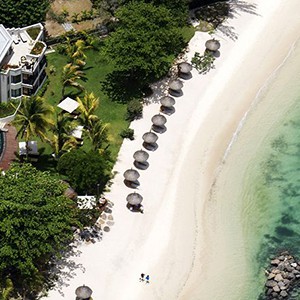 Le Cardinal - Mauritius Honeymoon Packages - beach aerial