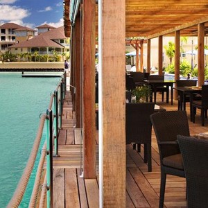 the landings hotel - st lucia honeymoon packages - dining collage