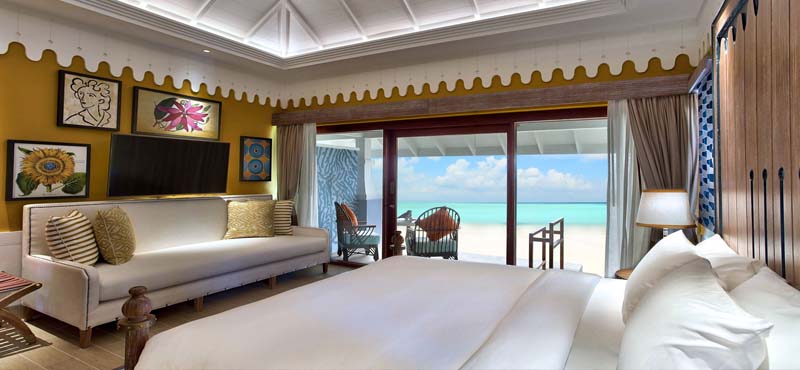 Luxury Maldives Holiday Packages SAii Lagoon Maldives, Curio Collection By Hilton 2 Bedroom Beach Villa1