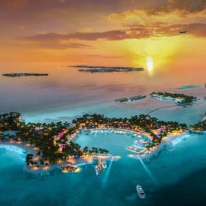 Luxury Maldives Holiday Packages SAii Lagoon Maldives, Curio Collection By Hilton Aerial View Of Crossroads Maldives