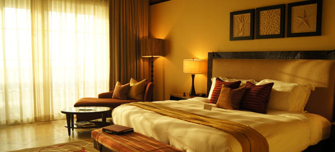 Anantara Desert Island hotel and spa - Premier Sea View Room bedroom