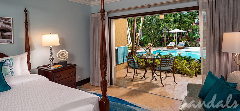 luxury Antigua holiday Packages Sandals Grande Antigua Caribbean Honeymoon Grande Luxe Poolside Walkout Room 2