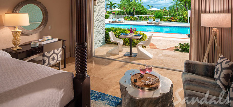 luxury Antigua holiday Packages Sandals Grande Antigua Sunset Bluff Luxury Poolside Walkout Club Level Room 2