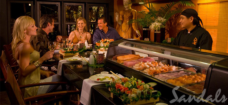 luxury Antigua holiday Packages Sandals Grande Antigua Soy Sushi Bar