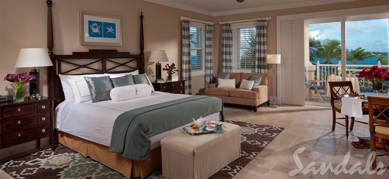 luxury Bahamas holiday Packages Sandals Emerald Bay Beach House Honeymoon Oceanview Club Level Junior Suite HJS