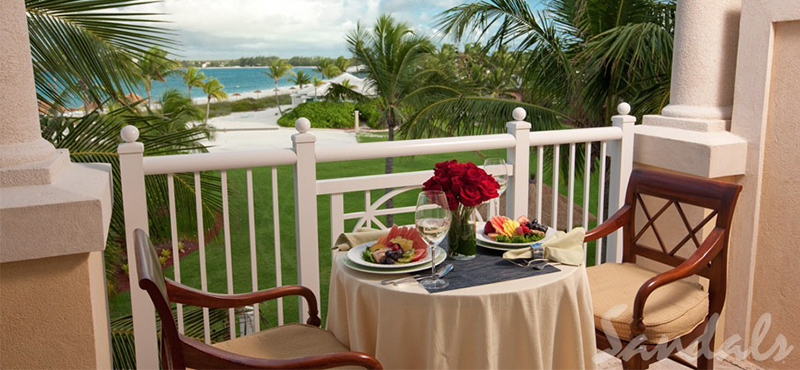 luxury Bahamas holiday Packages Sandals Emerald Bay Beach House Honeymoon Oceanview Club Level Junior Suite HJS 2