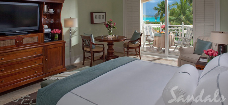 luxury Bahamas holiday Packages Sandals Emerald Bay Beach House Honeymoon Oceanview Grande Luxe Club Level Room HOL