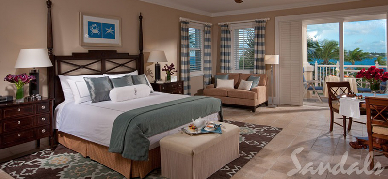 luxury Bahamas holiday Packages Sandals Emerald Bay Beach House Oceanview Club Level Junior Suite OJ