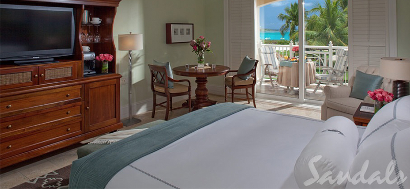 luxury Bahamas holiday Packages Sandals Emerald Bay Beach House Oceanview Club Level Junior Suite OJ 2