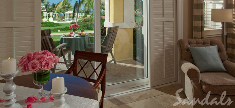 luxury Bahamas holiday Packages Sandals Emerald Bay Beach House Oceanview Grande Luxe Walkout Club Level Room WOL 2