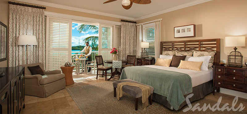 luxury Bahamas holiday Packages Sandals Emerald Bay Beachfront Butler Junior Villa Suite PGB