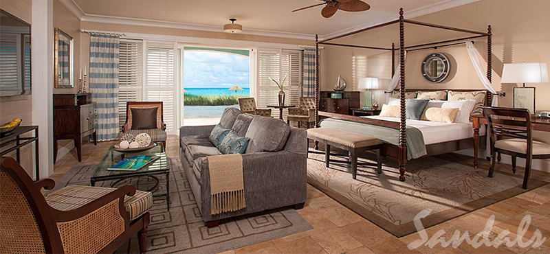 luxury Bahamas holiday Packages Sandals Emerald Bay Beachfront Oversized Walkout Butler Villa Suite WBCS
