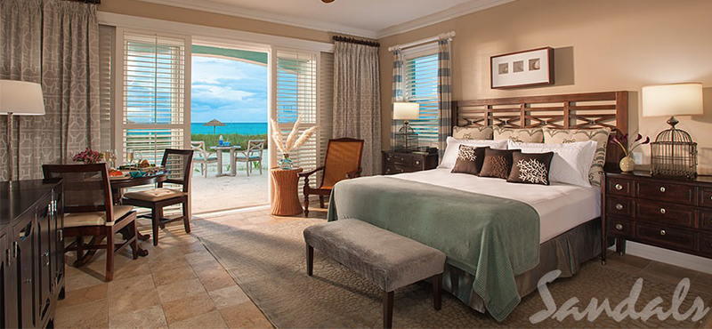 luxury Bahamas holiday Packages Sandals Emerald Bay Beachfront Walkout Butler Junior Villa Suite WGB