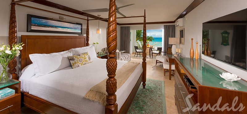 luxury Barbados holiday Packages Sandals Barbados Beachfront Honeymoon Club Level Suite