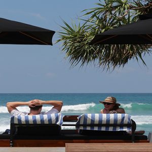 Couple On Sun Loungers At Sea The Fortress Resort & Spa Sri Lanka Holidays