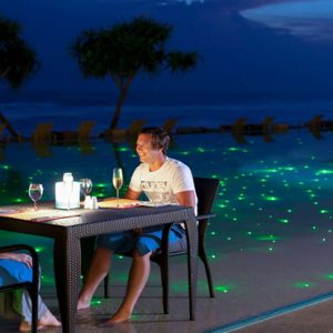 Couple Private Dining By Pool At Night The Fortress Resort & Spa Sri Lanka Holidays