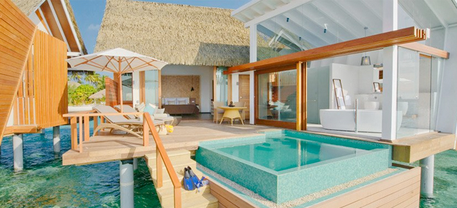 Kanodlhu Island - Ocean Pool Villas Pool Terrace