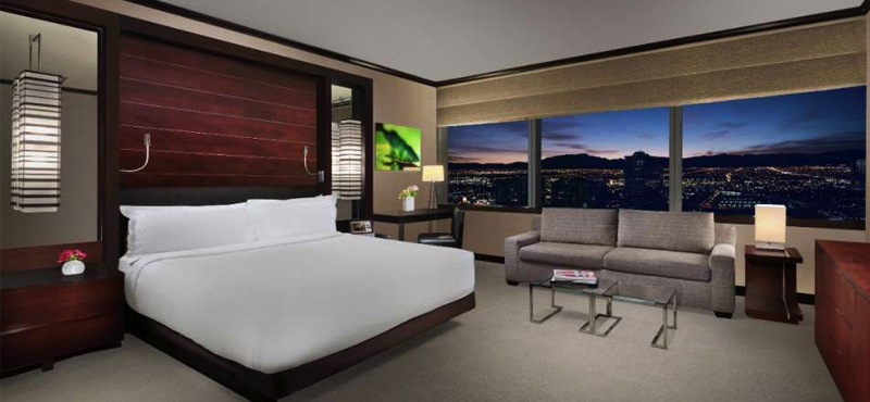 luxury Las Vegas holiday Packages Vdara Hotel And Spa Studio Fountain View Club Lounge Suite