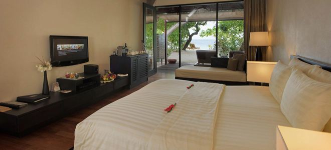 Lily Beach Resort and Spa - beach villa bedroom romance