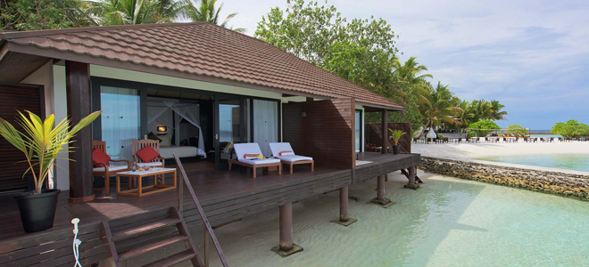 Lily Beach Resort and Spa - beach villa bedroom romance - Lagoon villa Exterior