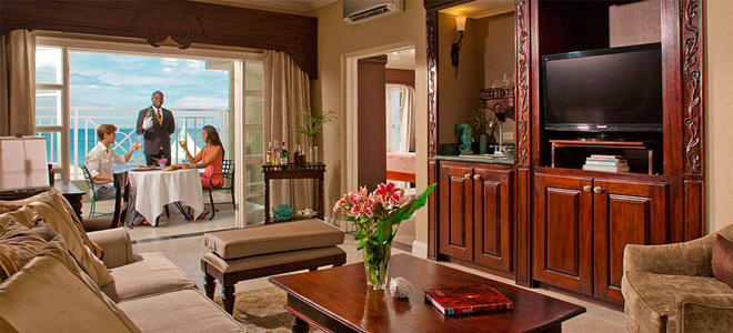 Living Room Sandals Ochio Rios Jamaica Riviera Beachfront One Bedroom Butler Suite