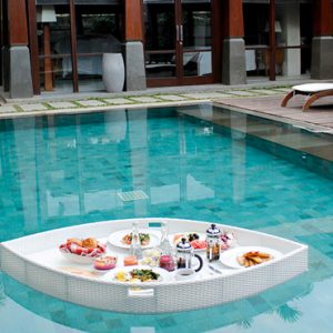 Luxury Bali Holiday Packages The Kayana Villas Seminyak Floating Breakfast 2