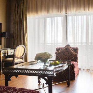 Luxury Dubai Holiday Packages Jumeirah Zabeel Saray Two Bedroom Suite Living Room