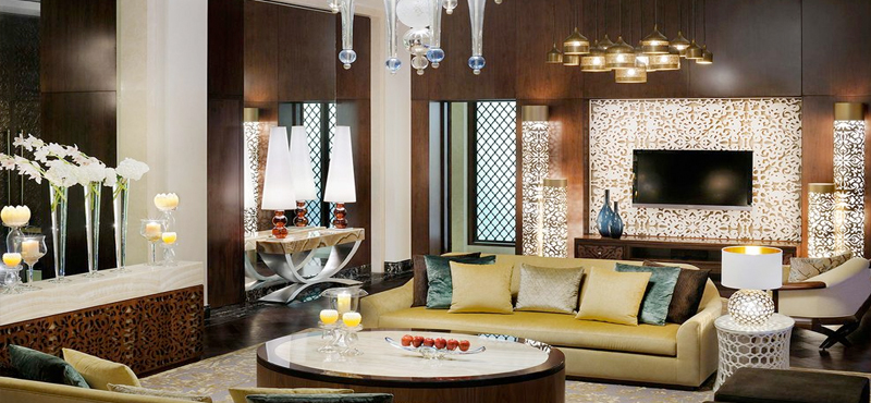 Luxury Dubai Holiday Packages One&Only The Palm Manor ‘Grand Palm’ Suite Living Area