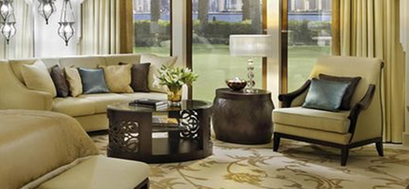 Luxury Dubai Holiday Packages One&Only The Palm Palm Beach Junior Suite Living Area