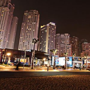 Luxury Dubai Holidays Amwaj Rotana Hotel Exterior At Night1