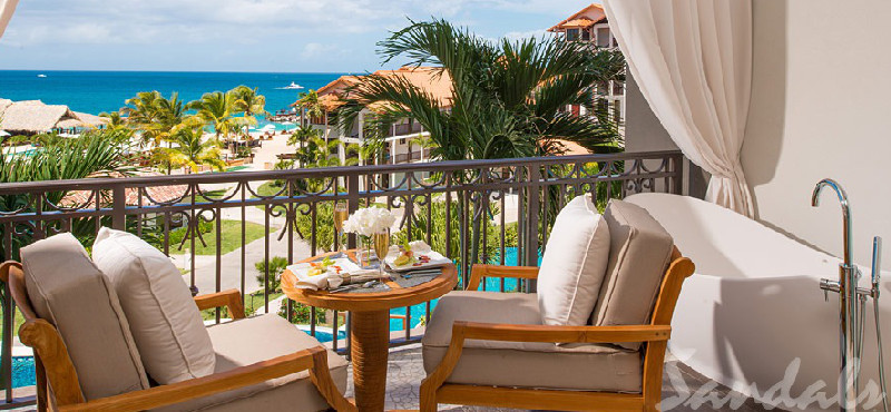 Luxury Grenada Holiday Packages Sandals Grenada Italian Bi Level 1 Br. Butler Suite W Balcony Tranquility Soaking Tub2