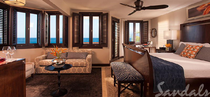 Luxury Grenada Holiday Packages Sandals Grenada Pink Gin Beachfront Honeymoon Club Level Suite