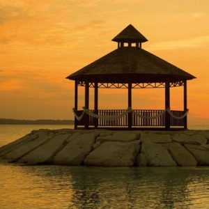 Luxury Jamaica Holiday Packages Secrets St James Montego Bay Wedding Couple Gazebo At Sunset