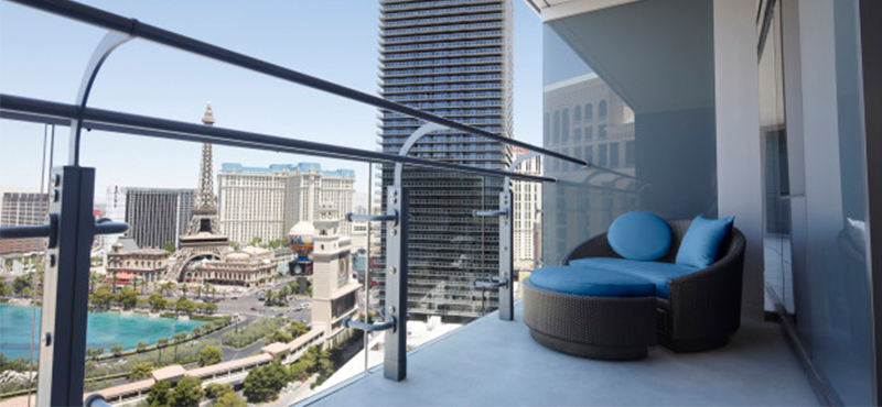 Luxury Las Vegas Holiday Packages Cosmopolitan Las Vegas Terrace One Bedroom Fountain View 2