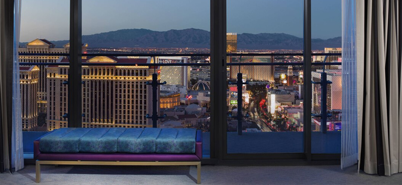 Luxury Las Vegas Holiday Packages Cosmopolitan Las Vegas Wrap Around Terrace Fountain View 3
