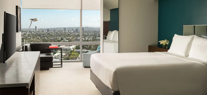 Luxury Los Angeles Holiday Packages Andaz West Hollywood 1 King Bed Sunset Boulevard View