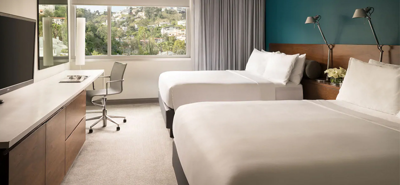 Luxury Los Angeles Holiday Packages Andaz West Hollywood 2 Queen Beds ADA Tub