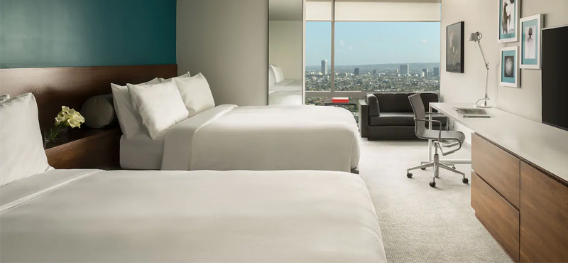 Luxury Los Angeles Holiday Packages Andaz West Hollywood 2 Queen Beds Sunset Boulevard View