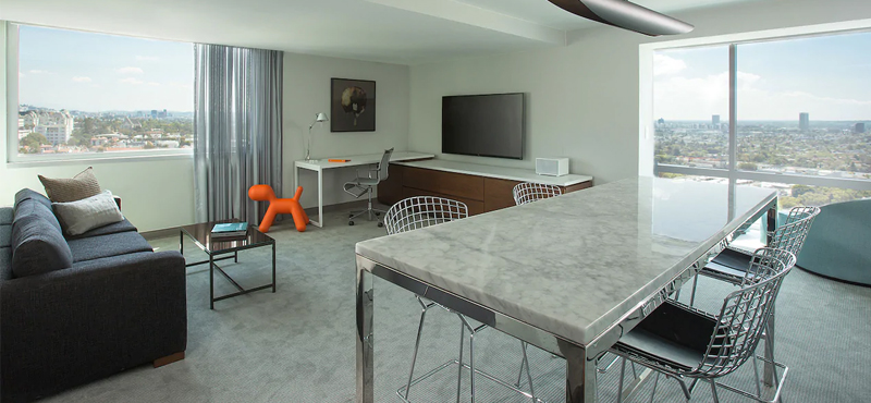 Luxury Los Angeles Holiday Packages Andaz West Hollywood ADA King Suite 2