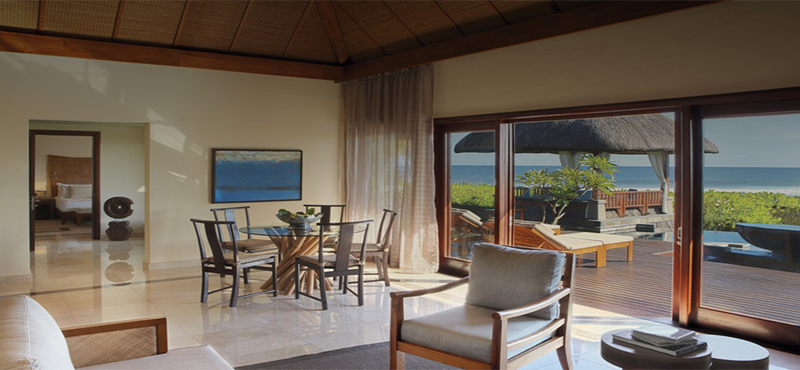 Luxury Mauritius Holiday Packages Shanti Maurice Resort & Spa Beachfront Suite Pool Villa Living Area