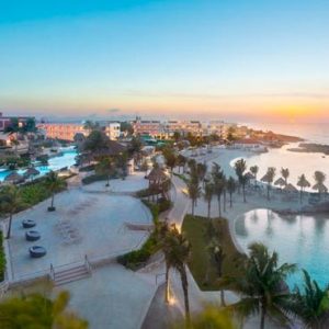 Luxury Mexico Holiday Packages Hard Rock Hotel Riviera Maya Hotel Exterior At Sunset