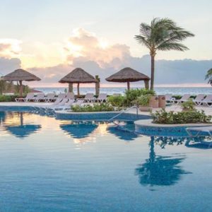 Luxury Mexico Holiday Packages Hard Rock Hotel Riviera Maya Sunrise Over The Pool