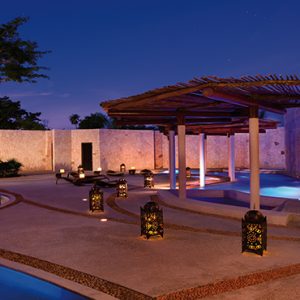 Luxury Mexico Holiday Packages Secrets Maroma Beach Riviera Cancun Spa Pool At Night